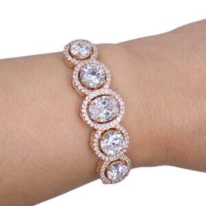 Victoria Weick Gold Vermeil Cubic Zirconia Bracelet: Sterling Silver Adjustable